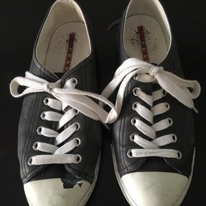 Grey Prada Low Top Sneakers